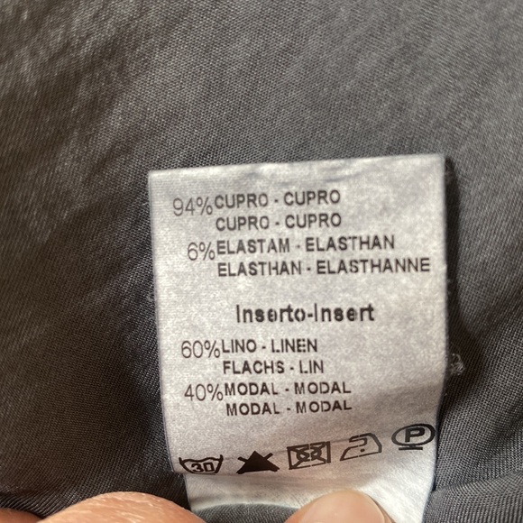 Transit par such, italy designer summer dress, washed blue grey size L linen - Picture 14 of 17